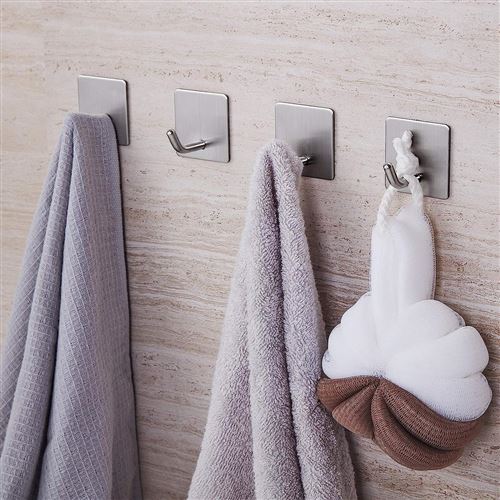 Lot De 40 Crochets Adhésifs Transparents - Charge 5 Kg Chacun - Sans Perçage, Pour Carrelage, Verre, Métal - Idéal Cuisine, Salle De Bain, Bureau