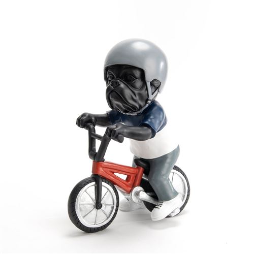 Non Communiqué Multicolore Statue : Chien Bmx 34 Cm - Amadeus - Résine