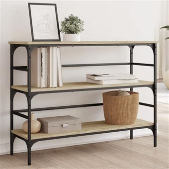 vidaXL Table console chêne sonoma 100x32x75 cm bois d'ingénierie 839049 - 1