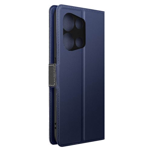 Avizar Étui pour Oppo Reno 8 Pro 5G Portefeuille Support Finition Striée Ultra-Slim [device_name] Bleu Nuit / Gris
