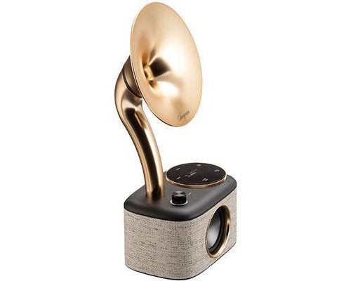 Sangean CP-100D Gramophone Tischradio DAB+, UKW AUX, Bluetooth®, USB Touchscreen, wiederaufladbar Beige