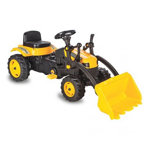 Non Communiqué Jaune Tracteur À Pédales Avec Chargeur Strong Bull