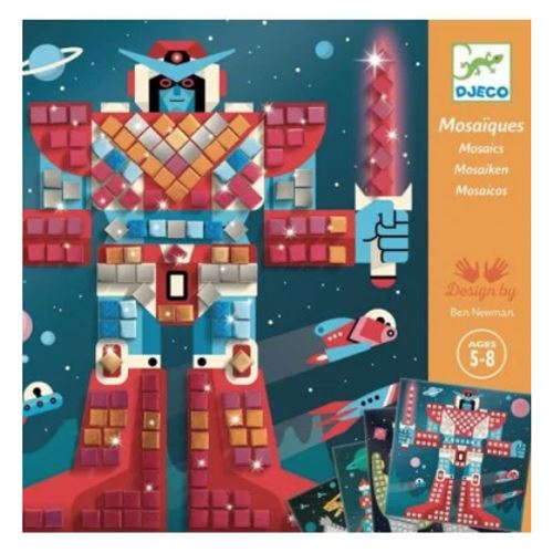 Kit créatif Djeco - Mosaïques Space Battle - 4 tableaux