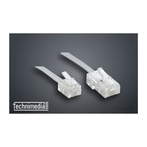 TECHNIMEDIA 9137TM62 Câble RJ11 M / RJ45 M - 3 m - Blanc