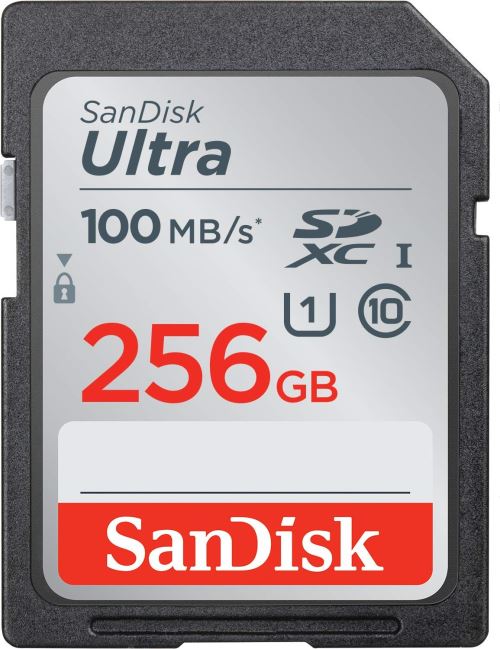 Carte Mémoire SDXC 256 Go SanDisk Ultra jusqu à 100 Mo/s Classe 10 UHS-I