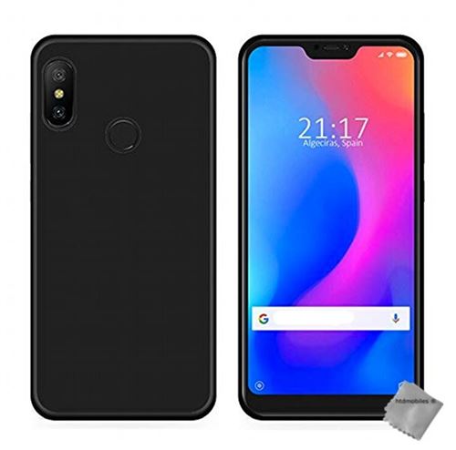 Housse etui coque pochette silicone gel fine pour Xiaomi Mi A2 Lite avec film ecran - NOIR