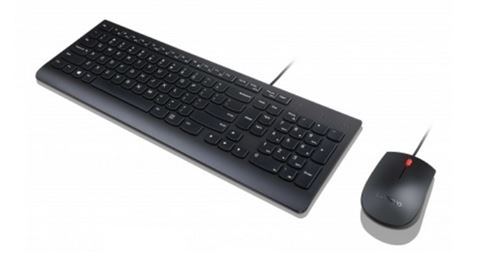 Lenovo Essential USB Belge, Anglais Noir