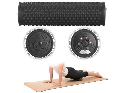 Pearl Sports : Rouleau de massage vibrant Ø 8,5 cm à 5 niveaux de vibration