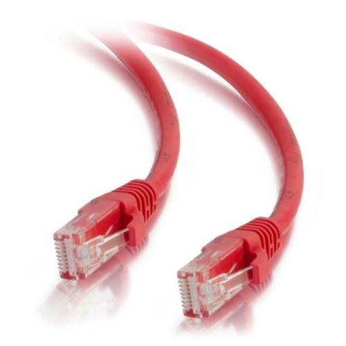 C2G 82500 Câble de Brassage - RJ-45 (M) vers RJ-45 (M) - 5 m - UTP - Cat 6a - Booted, Snagless - Noir (‿) Red