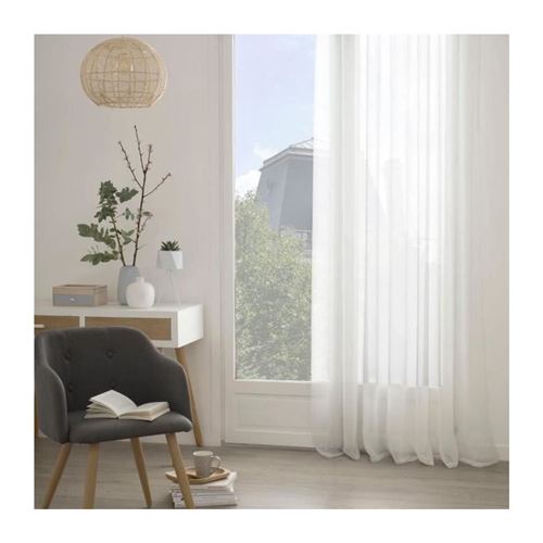 Rideau Voilage Georgette 140x240cm Blanc