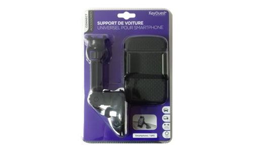 KeyOuest Universal - Autohouder voor mobiele telefoon - zwart