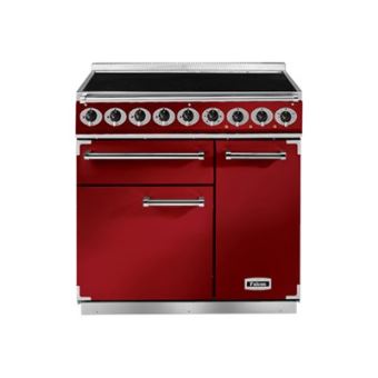 Falcon PKR 900 Deluxe - Cuisinière (four à deux étages) - pose libre - largeur : 90 cm - profondeur : 67 cm - hauteur : 91.2 cm - avec système auto-nettoyant - Rouge cerise
