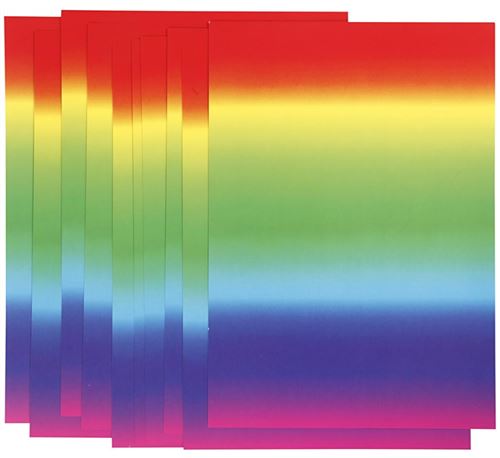 Creotime papier arc-en-ciel A4 21 x 29,7 cm 10 pièces