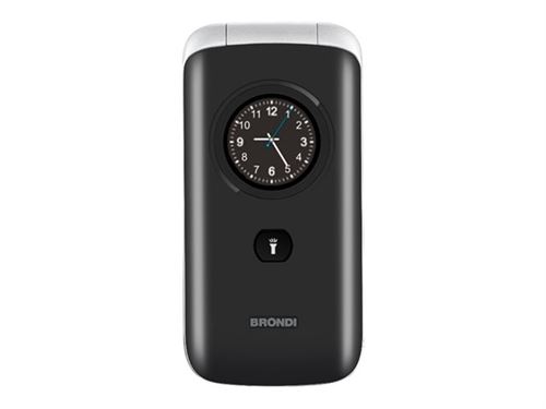 Brondi Amico Clock - Téléphone mobile - double SIM - microSD slot - 160 x 128 pixels - 1,3 MP - noir