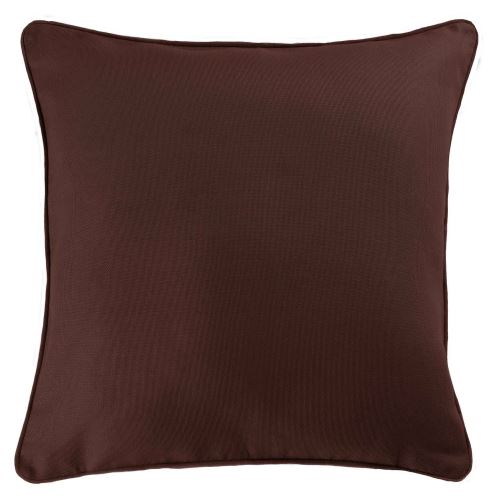 Housse de coussin coton Panama Chocolat 60 x 60 cm