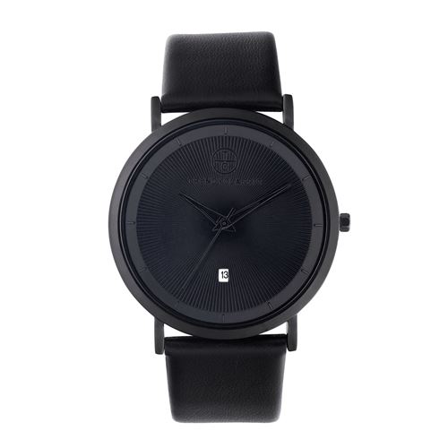 TRENDY CLASSIC Montre analogique en cuir avec date ORION Noir