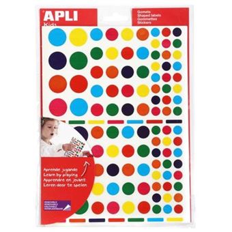 Gommettes géométriques - Couleurs assorties - 20 feuilles soit 2080 pcs - 1