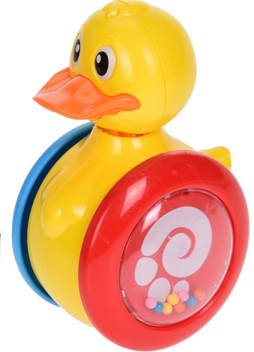 Mini Club jouets pour bébés canard à roulettes 13 cm jaune