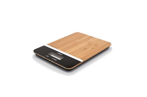 Pebbly PEB-BRN Balance de Cuisine Bambou Noir 23 x 16 x 5 cm