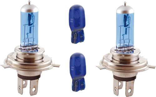 Race Sport autolampenset H4 90/100 Watt T10 5 Watt 12V 4-pièce
