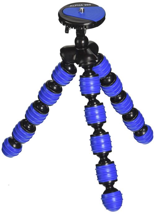 Cullmann 50021 Alpha 350 Mini Trépied Flexible 23.5 Cm 204 G Bleu
