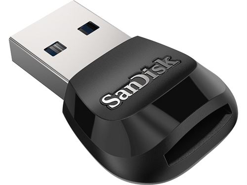 Lecteur de cartes USB 3.0 MobileMate pour cartes microSD, Noir