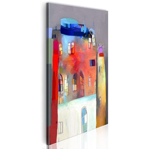 Tableau - Maison irisée .Taille : 40x80