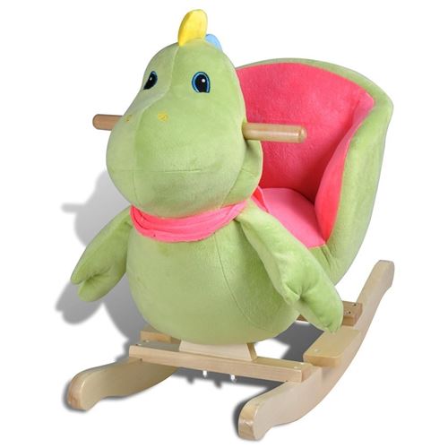 Siège fauteuil chaise à bascule enfant jouet tissu vert