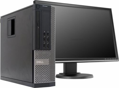 PC Dell Optiplex 7010 SFF Intel Pentium G870 3.1 GHz 4Go 480Go SSD Ecran 19 Microsoft Windows 7