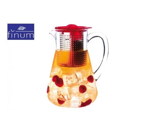 FINUM Théière Ice Tea Control rouge 1.8 L