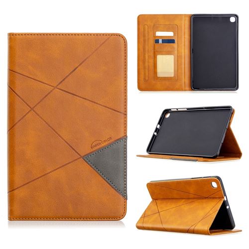 Générique Marron Etui En Pu Motif Géométrique Avec Support Pour Votre Samsung Galaxy Tab A 8.4 (2020) T307 - Image 1