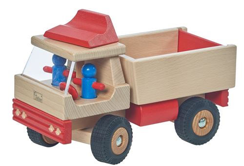 Walter camion 25 cm bois clair/rouge