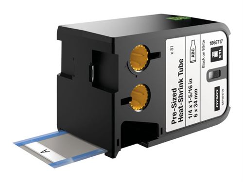 DYMO XTL - Polyoléfine - noir sur blanc - 6 x 34 mm 81 étiquette(s) (1 rouleau(x) x 81) manches - pour XTL 500