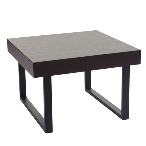 Table basse de salon Kos-C88 42x60x60cm awong pieds métalliques foncés