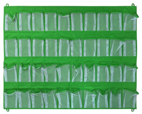 ACHOKA organiseur mural 40 poches 81 x 105 cm vert
