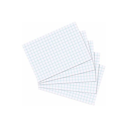 Herlitz Fiches bristol, A5, quadrill&eacute;, blanc - Lot de 4