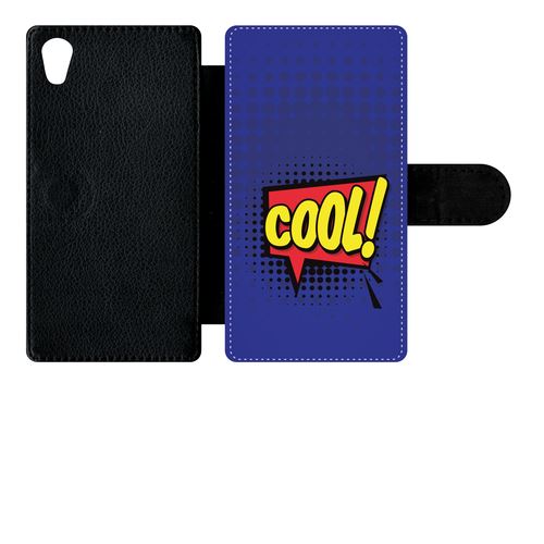 Etui À Rabat Sony Xperia M4 Aqua Cool Fond Bleu Lectrique