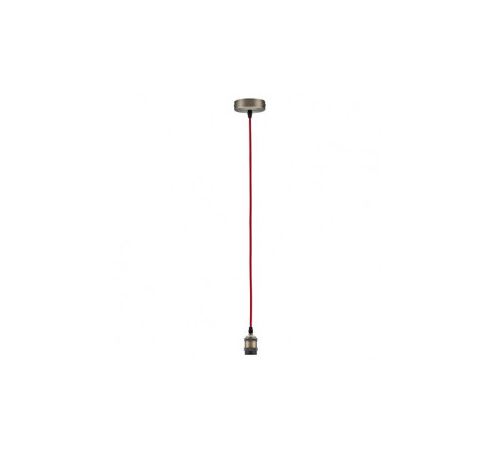Suspension vintage - rouge / bronzante - 2 m - e27 - 0322 - paulmann