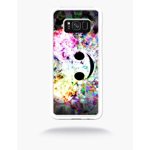 Coque Sourire Multicolor Souris Compatible Samsung S8 Bord Transparent
