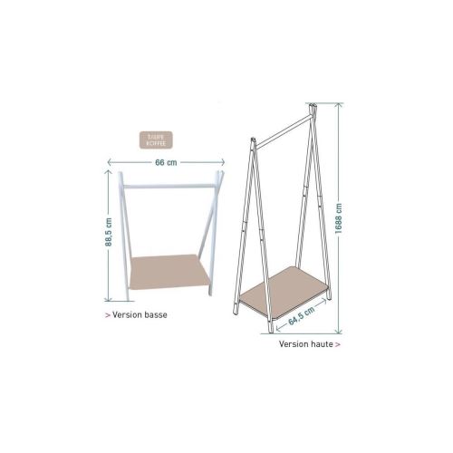 Nydalis Dressing 2 En 1 Kofee 66cm X 88-169cm Taupe