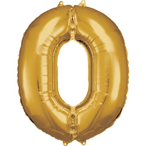 Amscan ballon d'aluminium numéro 0 66 x 88 cm or