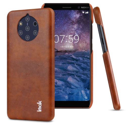Etui en PU rude marron pour votre Nokia 9 PureView