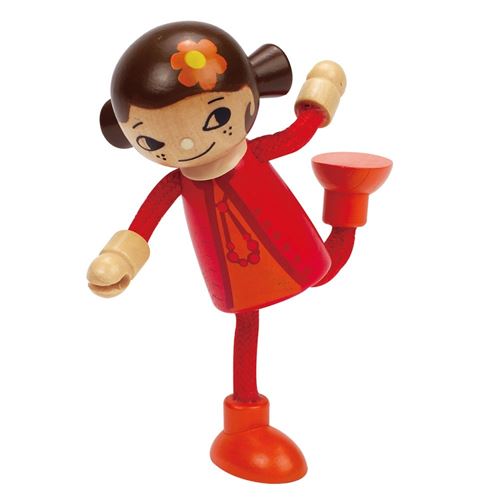 Hape Maison de poupée en bois poupée mère 12 cm rouge