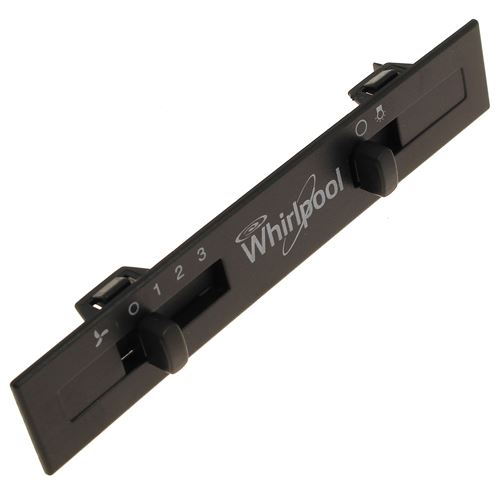 Bandeau noir + curseurs pour Hotte Whirlpool