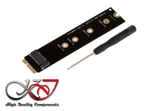 Adaptateur M2 (NGFF) vers MACBOOK 2012 Long, avec outil spécial Mac.