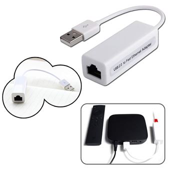 Adaptateur USB vers Ethernet Powerline RJ45 pour PC, Ordinateur Portable,  TV, Apple MacBook, imprimante, convertisseur LAN câble réseau, Prise de