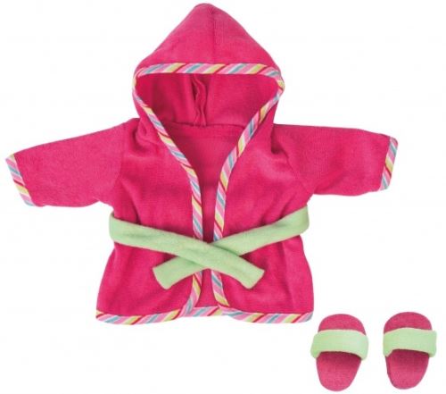 Bayer peignoir et chaussons rose 30cm