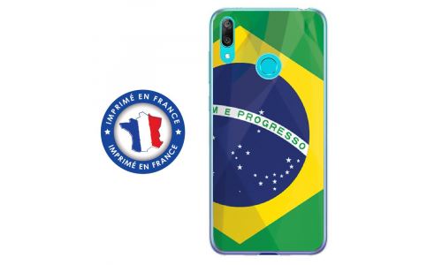 Coque souple pour Huawei Y7 (2019) avec impression Motifs drapeau du Brésil