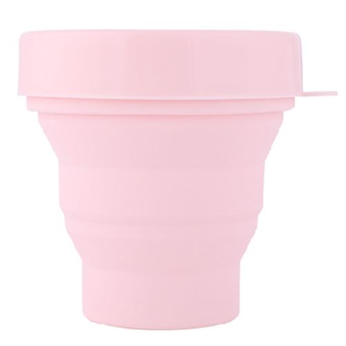Tasse à Eau Pliante Portable en Silicone Pliable 230ml - Rose