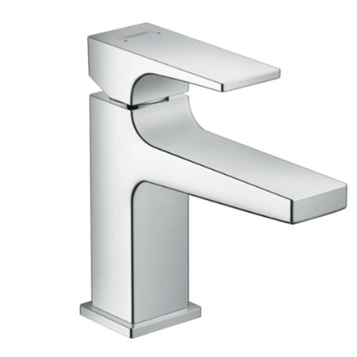 hansgrohe Waschtisch-Einhebelmischer 100 Metropol m HG, Pus-Op-Abl, Ausl. 127mm, chr